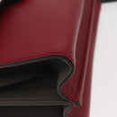 FENDI Demi Jour Bag Bugs Monster Hand Bag Leather 2way Red Silver Auth BA5782-14