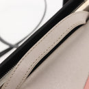 FENDI Demi Jour Bag Bugs Monster Hand Bag Leather 2way Red Silver Auth BA5782-9