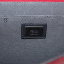 FENDI Demi Jour Bag Bugs Monster Hand Bag Leather 2way Red Silver Auth BA5782-21