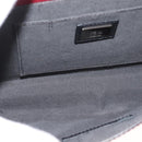 FENDI Demi Jour Bag Bugs Monster Hand Bag Leather 2way Red Silver Auth BA5782-10