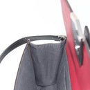 FENDI Demi Jour Bag Bugs Monster Hand Bag Leather 2way Red Silver Auth BA5782-23