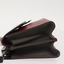 FENDI Demi Jour Bag Bugs Monster Hand Bag Leather 2way Red Silver Auth BA5782-4