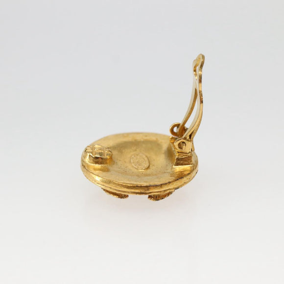 CHANEL Earring Metal Gold CC Auth BA5787V