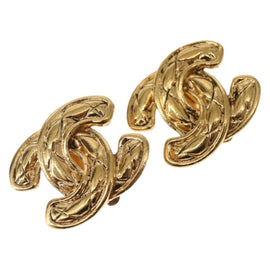 CHANEL Earring Metal Gold CC Auth BA5788V