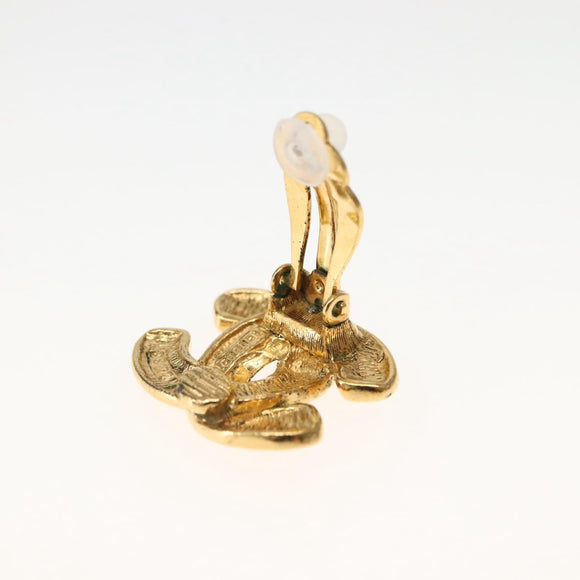 CHANEL Earring Metal Gold CC Auth BA5788V