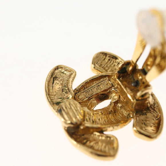 CHANEL Earring Metal Gold CC Auth BA5788V