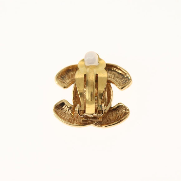 CHANEL Earring Metal Gold CC Auth BA5788V