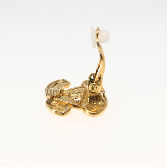 CHANEL Earring Metal Gold CC Auth BA5788V