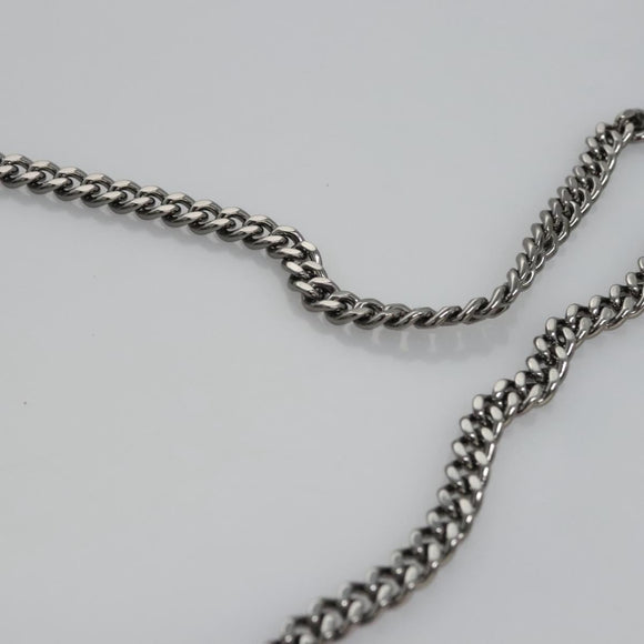 Stella MacCartney Chain Hand Bag Cotton 2way Black Auth BA579