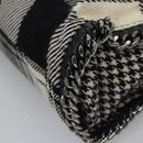 Stella MacCartney Chain Hand Bag Cotton 2way Black Auth BA579-17