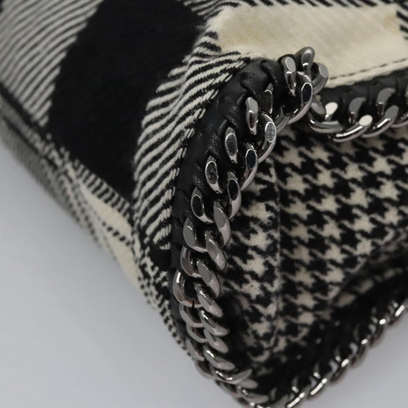 Stella MacCartney Chain Hand Bag Cotton 2way Black Auth BA579