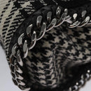 Stella MacCartney Chain Hand Bag Cotton 2way Black Auth BA579-19