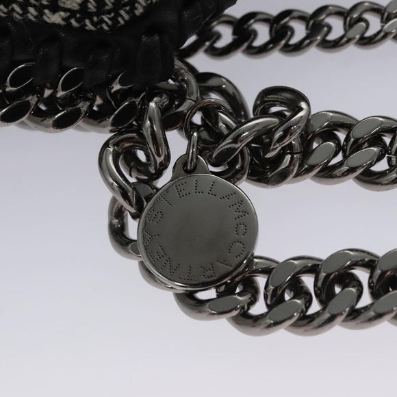 Stella MacCartney Chain Hand Bag Cotton 2way Black Auth BA579