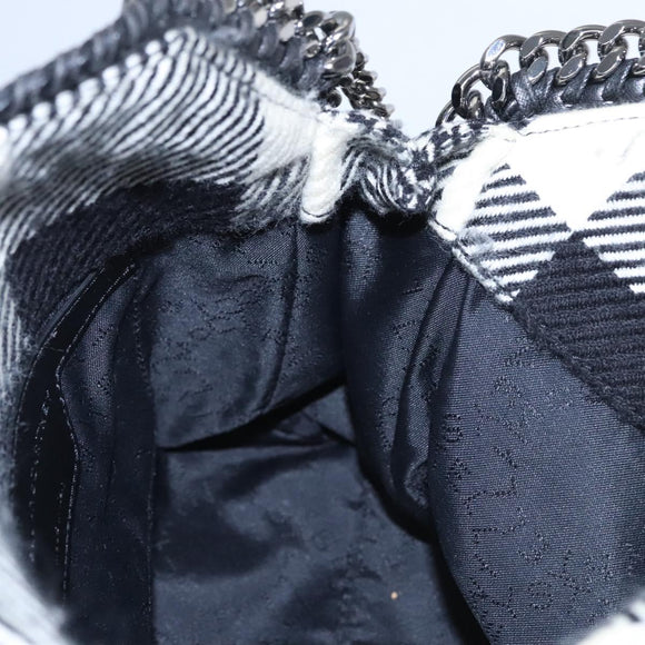 Stella MacCartney Chain Hand Bag Cotton 2way Black Auth BA579