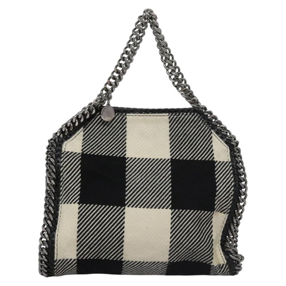 Stella MacCartney Chain Hand Bag Cotton 2way Black Auth BA579