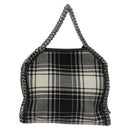 Stella MacCartney Chain Hand Bag Cotton 2way Black Auth BA579-2