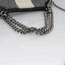 Stella MacCartney Chain Hand Bag Cotton 2way Black Auth BA579-7
