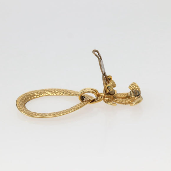 CHANEL Earring metal Gold CC Auth BA5790V