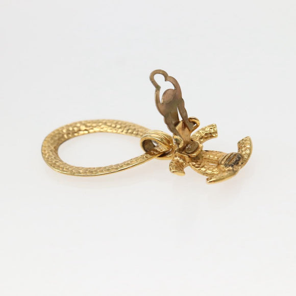 CHANEL Earring metal Gold CC Auth BA5790V