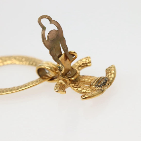 CHANEL Earring metal Gold CC Auth BA5790V