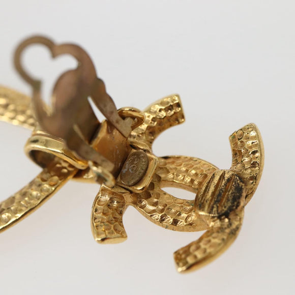 CHANEL Earring metal Gold CC Auth BA5790V