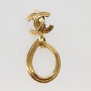CHANEL Earring metal Gold CC Auth BA5790V-2