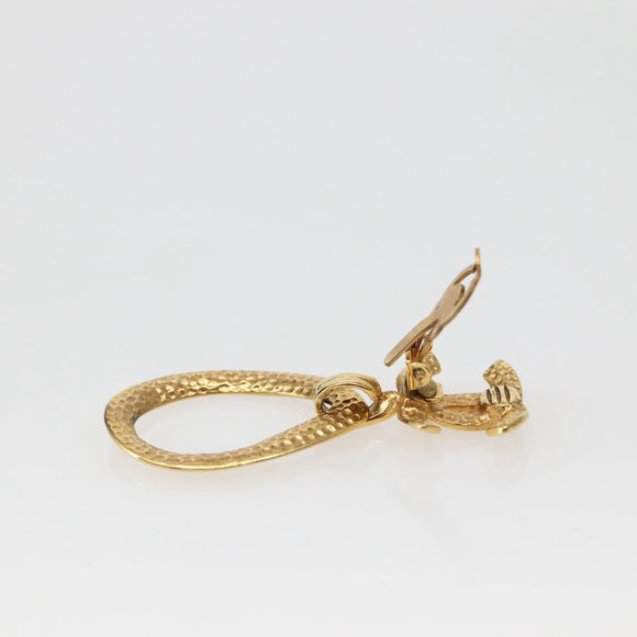 CHANEL Earring metal Gold CC Auth BA5790V