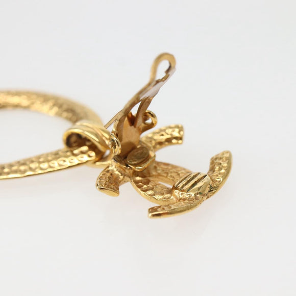 CHANEL Earring metal Gold CC Auth BA5790V