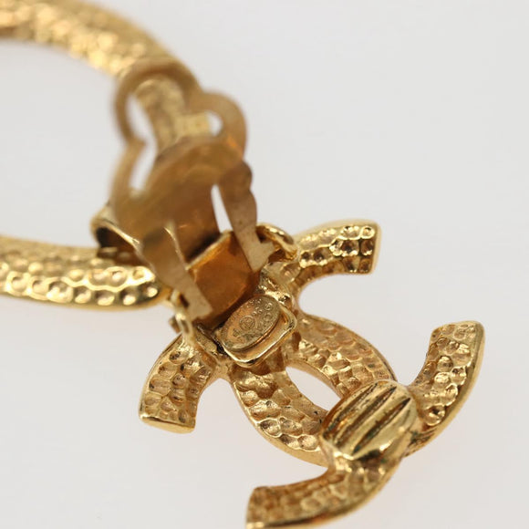 CHANEL Earring metal Gold CC Auth BA5790V
