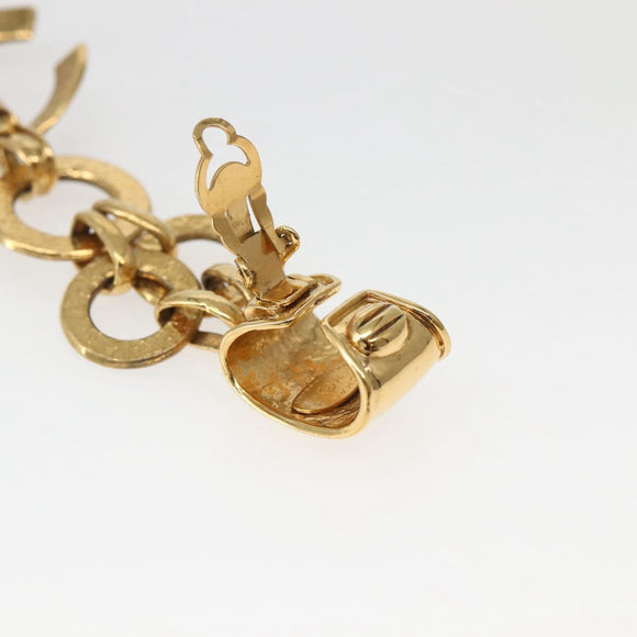 CHANEL Earring Metal Gold CC Auth BA5791V