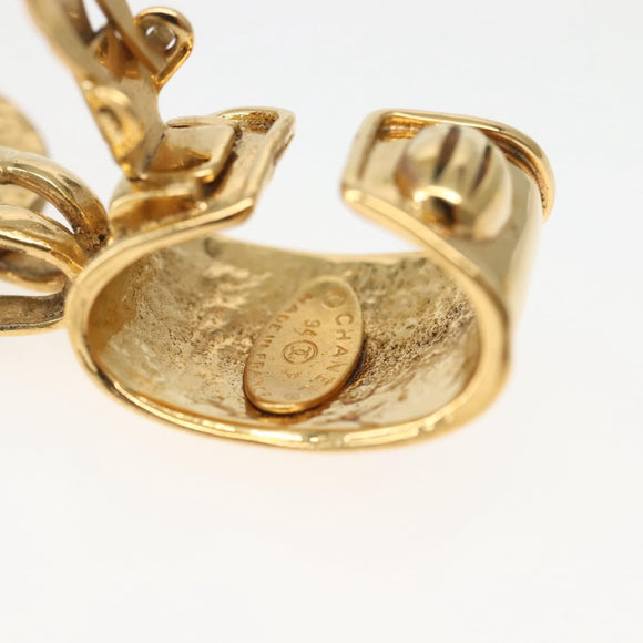 CHANEL Earring Metal Gold CC Auth BA5791V