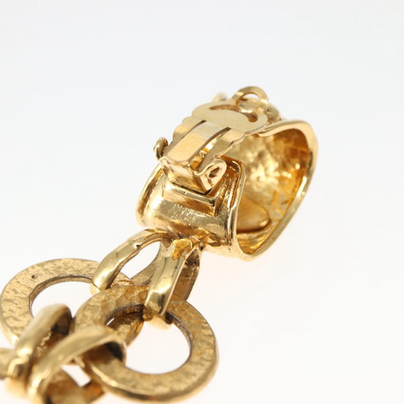 CHANEL Earring Metal Gold CC Auth BA5791V