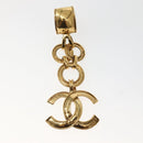 CHANEL Earring Metal Gold CC Auth BA5791V-2