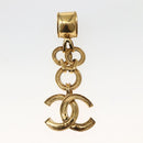 CHANEL Earring Metal Gold CC Auth BA5791V-8