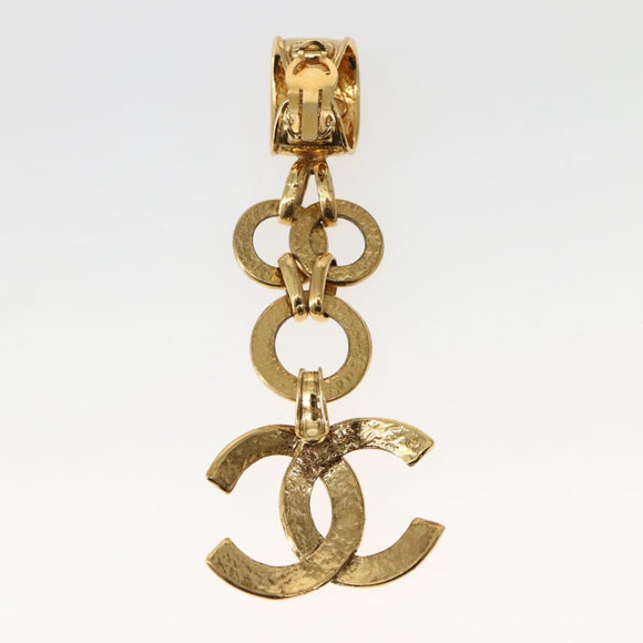 CHANEL Earring Metal Gold CC Auth BA5791V