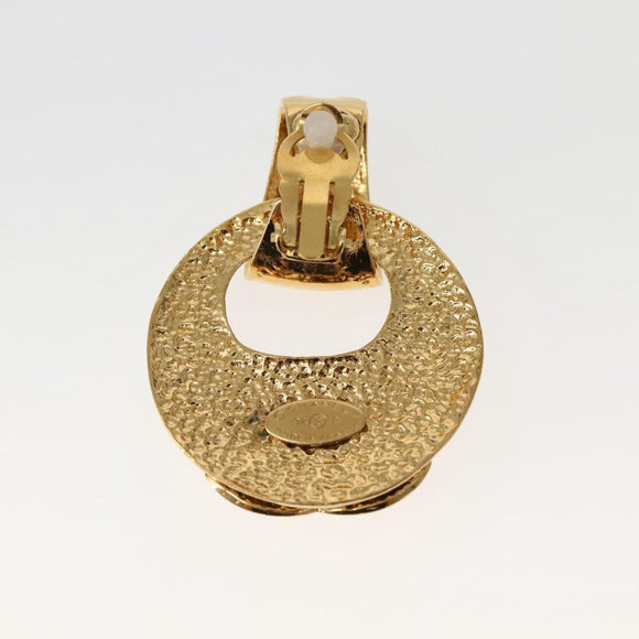 CHANEL Earring Metal Gold CC Auth BA5792V