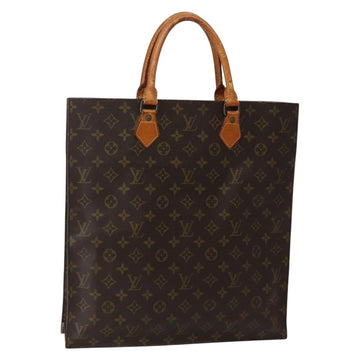 LOUIS VUITTON Monogram Sac Plat Hand Bag M51140 LV Auth BA5799