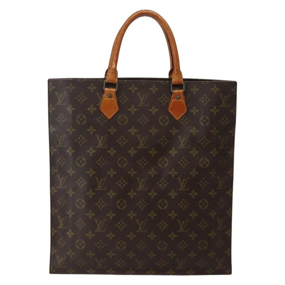 LOUIS VUITTON Monogram Sac Plat Hand Bag M51140 LV Auth BA5799