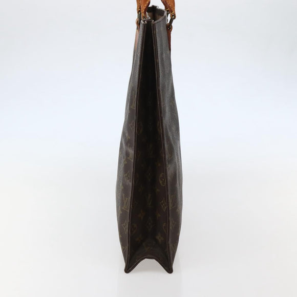 LOUIS VUITTON Monogram Sac Plat Hand Bag M51140 LV Auth BA5799