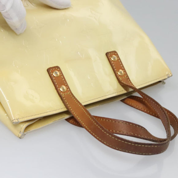 LOUIS VUITTON Monogram Vernis Reade PM Hand Bag Perle M91336 LV Auth BA580
