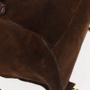 CHANEL Backpack Suede Brown Gold CC Auth BA5805-14