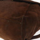 CHANEL Backpack Suede Brown Gold CC Auth BA5805-15