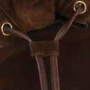 CHANEL Backpack Suede Brown Gold CC Auth BA5805-18