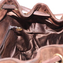 CHANEL Backpack Suede Brown Gold CC Auth BA5805-20