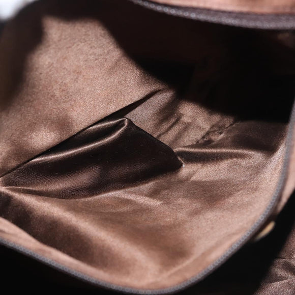 CHANEL Backpack Suede Brown Gold CC Auth BA5805