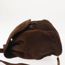 CHANEL Backpack Suede Brown Gold CC Auth BA5805-4