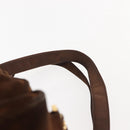 CHANEL Backpack Suede Brown Gold CC Auth BA5805-8