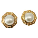 CHANEL Earring Metal Gold CC Auth BA5806-1