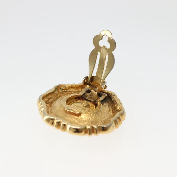 CHANEL Earring Metal Gold CC Auth BA5806