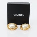 CHANEL Earring Metal Gold CC Auth BA5806-12